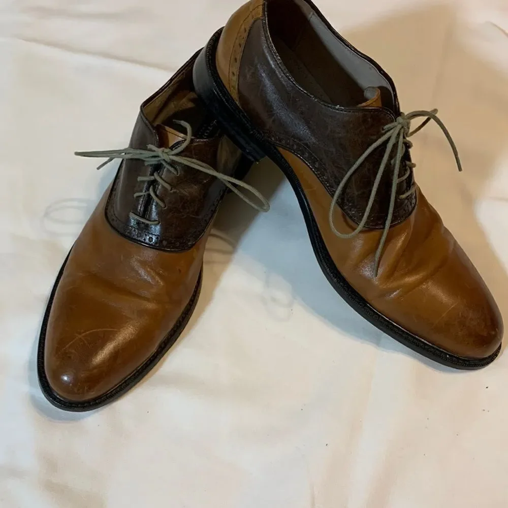 Aston Grey Ashbery Suze 12 two-tone brown/tan oxfords